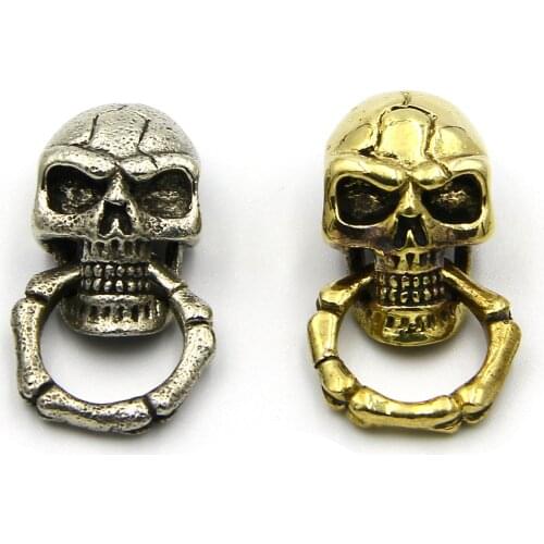 Skull Concho with Hook Screws Conchos Leather Craft Brass Rivets