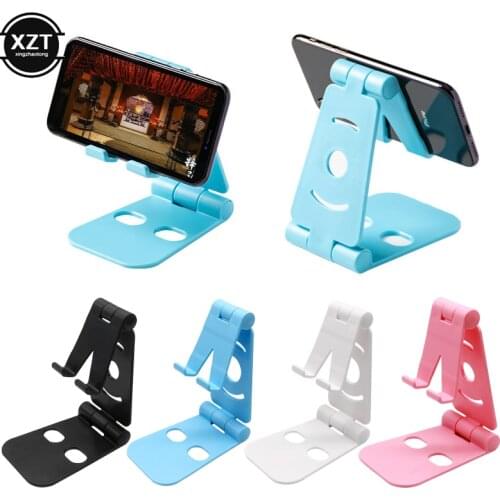 Phone Holder Desk Stand for iPhone 8 X 7 6 Xiaomi Mi 9 Huawei Samsung Galaxy S10 Mobile Phone Plastic Foldable Desk Universal