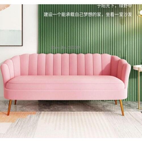 Sofa small apartment Nordic simple modern bedroom living room clothing store fabric sofa net red light luxury single sofa