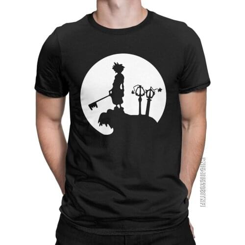 Men Kingdom Hearts Sora Final Fantasy T Shirt Cotton Tops Vintage Classic Short Sleeve Crew Neck Tee Shirt Unique T-Shirt