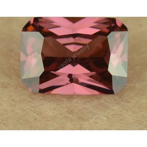 Zircon Stone Sale 3X5m~13x18mm Dark Rhodolite Color Rectangle Octangle Shape Synthetic Cubic Zirconia Loose CZ Gems For Jewelry