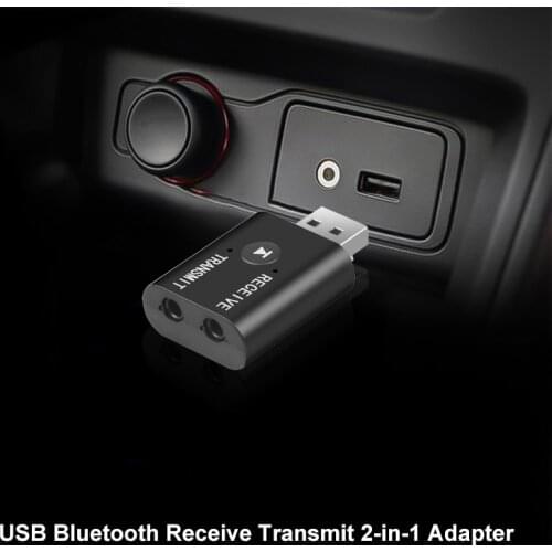 Kebidu Bluetooth 5.0 Car Kit Audio 2 In1 Bluetooth Receiver Transmitter Aptx AUX RCA USB Adapter 3.5mm Jack For Earphone TV X-TR