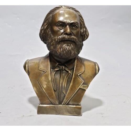 China brass great man Head portrait crafts statue