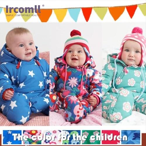 Ircomll 2021 Newborn Baby Rompers Winter Kid Baby Girl Boy Infant Clothes Camo Flower Hooded Jumpsuit Kids Outwear onesie