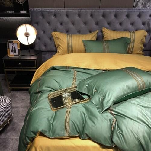 HD Printed Geometry Bedding Set 60S Egyptian Cotton Silky Soft Double Size Bed Sheet Pillowcase Duvet Cover 4Pcs for Home