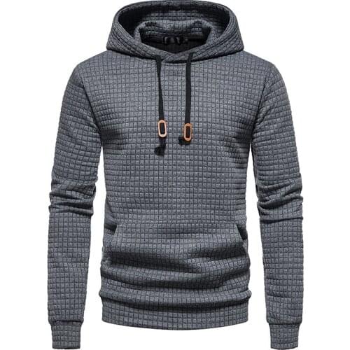Mens Plaid Quilted Cotton Hoodies Sweatshirts 2021 Autumn Winter Warm Hoodie Men Streetwear Casual Sweatshirt Sudaderas Hombre