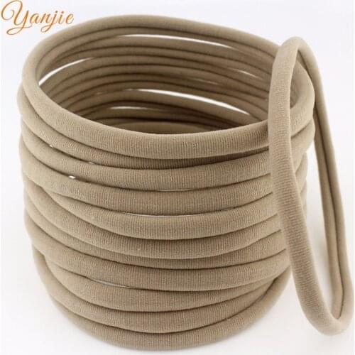 12pcs/lot Soft Skinny Stretchy Nylon Headband Thin Hair Band 2021 DIY Hair Bows Elastic Headband Girls Hair Accessories