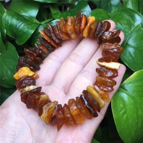 Beeswax crystal beads stone chips Irregular tumble Stones bracelet Energy Healing crystal