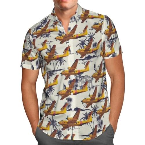 Cool Plane 3D Beach Breathable Hawaii Summer 2021 Shirt Short Sleeve Shirt Streetwear Oversized Chemise Hombre Blusa Masculina-3