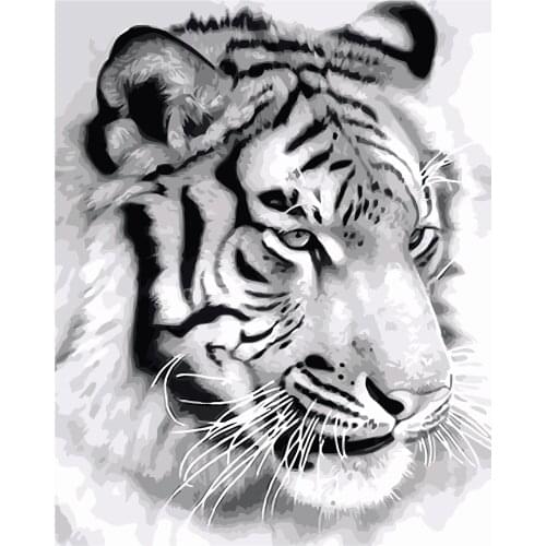 Frame Tiger Animals DIY Painting By Numbers Wall Art Picture Acrylic Canvas Painting for Home Decoration Drop Shipping 40x50cm