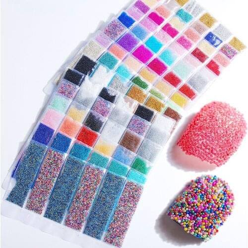 Mixed Color Mini Bubble Ball Beads UV Resin Filling For Silicone Mold DIY Nail Art Decoration Resin Epoxy Filler Bead