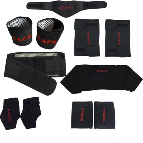 11pcs/set Self-heating Tourmaline Belt Magnetic Therapy Neck Shoulder Posture Correcter Knee Support Brace Massager Products