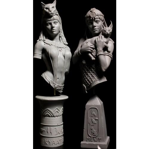 Self-assembled New Unassembled 1/10 ancient woman warrior BUST (WITH BASE ) Resin Figure Unpainted Model Kit