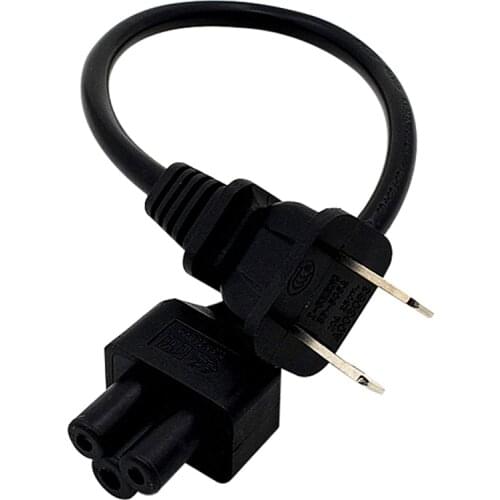 US 1-15P TO C5 Japan Nema Plug 1-15P 2Pin to IEC320 C5 Wire Power Extension Cable Cord Adapter(US Plug)