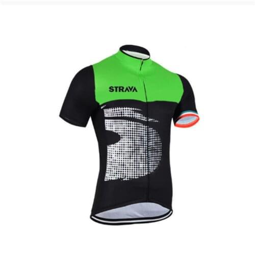 STRAVA Sublimation Professional Breathable Bicycling Mountain Bike Clothing ，2021 Summer New Mens Short Sleeve Cycling Jersey