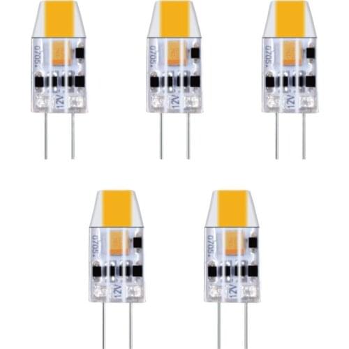 Super Bright Chandelier G4 1.2W Silica Gel 12V COB 5pcs Led Lamp Light
