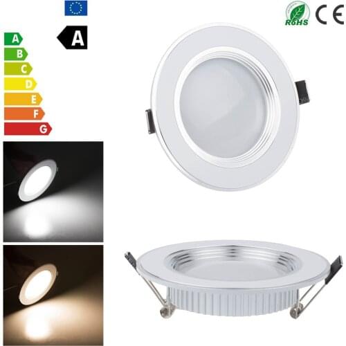 100-245V Led Downlight 3W 5W 7W 9W 12W Down Light Lamp Ceiling Recessed Downlight Round Panel Light