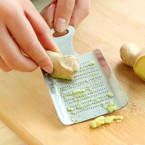 1 PC Garlic Press Stainless Steel Lemon Zester Crusher Ginger Grater New Home Kitchen Vegetable Spice Grinder