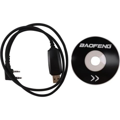 BAOFENG Usb Programming Cable & Cd for Baofeng/Pofung Uv-5R Uv-82 Gt-3 888S Ten4 F9+ Radio Walkie Talkie Part