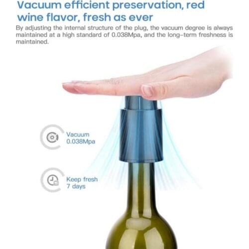 Vacuum Wine Bottle Stopper Vacuum Sealer Wine Stopper Fresh Wine Keeper Champagne Cork Stopper Kitchen Bar Tools Wine Cork
