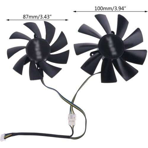 87mm GA92S2H 100mm GAA8S2H GAA8S2U 4Pin Cooler Fan for ZOTAC GTX 1060 1070 1080 Q81F
