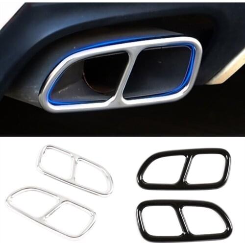 2 to 4 holes For Mercedes Benz 2013-16 CLA class SLK R172 CLS C218 SL R231 class Car Rear Exhaust Tail Pipe Cover Trim Muffler