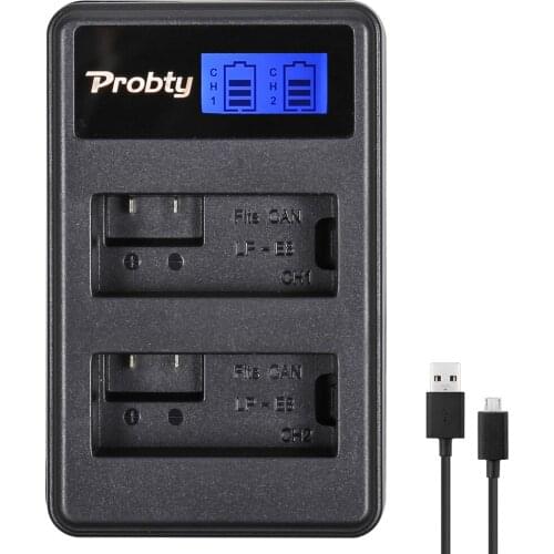 Probty LP-E8 LP E8 LPE8 LCD USB Dual Charger for Canon EOS Rebel T2i T3i T4i T5i EOS 550D EOS 600D EOS 650D EOS 700D Camera