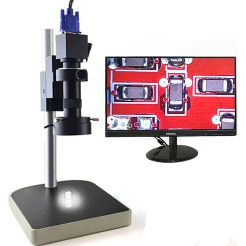 1080P 60FPS HDMI USB Lab Digital Industrial Video Microscope Camera Zoom 200X Lens 170mm Phone PCB Repair Soldering