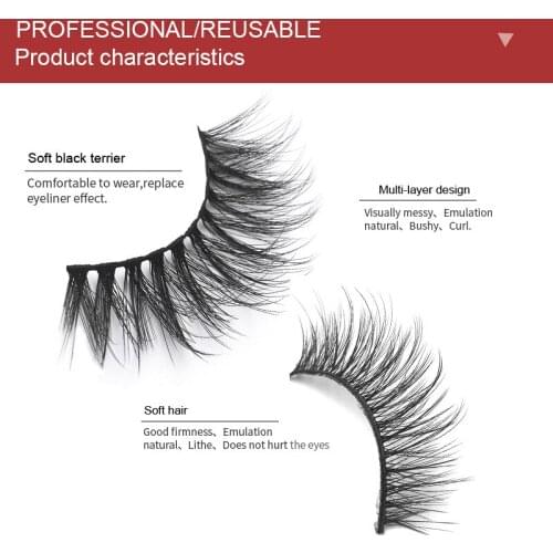 16Pairs 25mm Mink Fake Eyelash 3D Silk Protein Criss-Cross False Eyelashes Wispy Eye Lashes Extension Handmade Makeup Tools