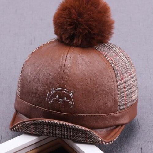 2020 Baby knitted Pompon Hat New Autumn And Winter Boys And Girls Ear Caps Childrens Woollen Hat
