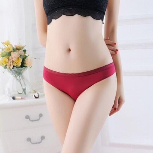 3pcs Lot Seamless Solid Color Concise Briefs Ultra Thin Invisible Sexy Underwear Ladies Lingerie Women G String Thongs