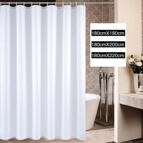 35 White Shower Curtains Bath Curtain Modern Waterproof Polyester Bath Curtain cortina de ducha For Bathroom with 12pcs Hooks