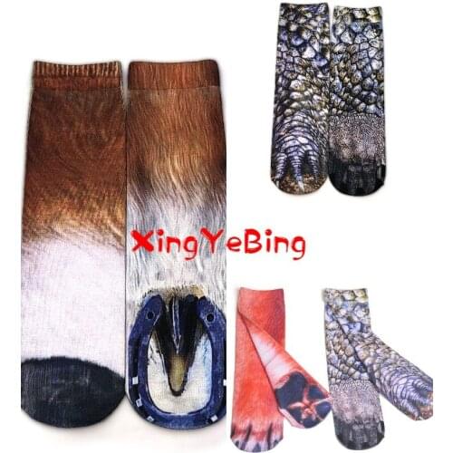 3d Digital Printing Is a Fashion Trend For Animal Print Socks, Cute Cat Claw Sports Socks, Leopard Print Socks Are Hot