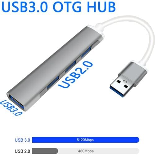 4in1 USB 3.0 2.0 OTG Hub USB C 4 Port Multi Splitter Adapter For Lenovo Xiaomi Macbook Pro 12 Air Pro PC Computer Accessories