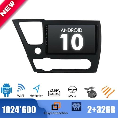 9" Android 10.0 Radio for Honda Civic Sedan 2014~2015 Car Multimedia Player GPS Stereo DSP 2.5D IPS WIFI Bluetooth TPMS