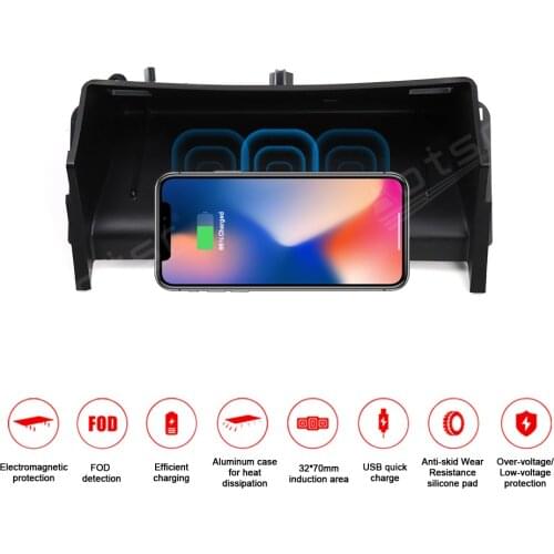For Mercedes-Benz GLE/GLS/GL/ML 2014-2019 Car Wireless Charger QI Intelligent Infrared Fast Charging for iPhone Samsung Huawei