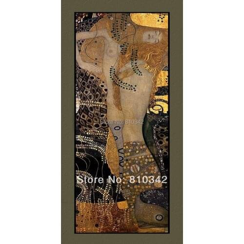 Free shipping reproduction canvas oil painting of Gustav Klimt beautiful art for living room without stretcher/frame