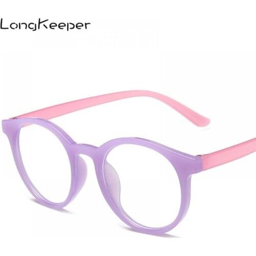 Kids Anti Blue Light Blocking Glasses Children Computer Eyeglasses Boys Girls Vintage Round Clear Lens Spectacle Optical Frames