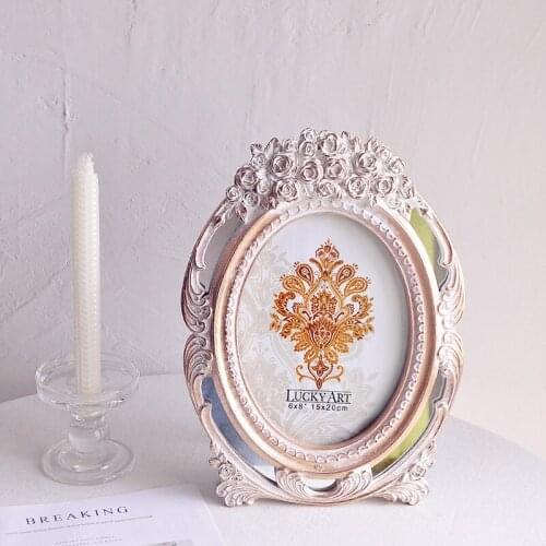 Photo Frame European Retro Palace Style Rose Art Relief 8 Inch Photo Frame Set Up Wedding Photo Frame Gifts