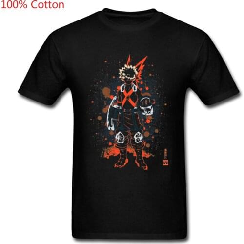 Plus Ultra Men Cotton T-shirt My Hero Academia TShirt One For All Tops Tees Izuku Tshirt Katsuki Bakugo Hot Blood Anime Clothes