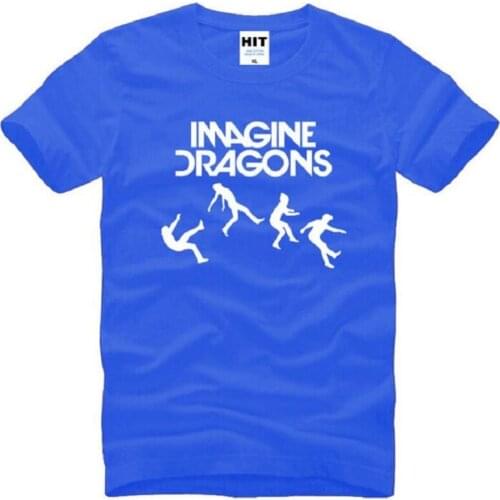Rock Band Imagine Dragons Printed T Shirts Men Summer Short Sleeve O Neck Cotton Mens T Shirt Fashion Rock Music men Top Tees