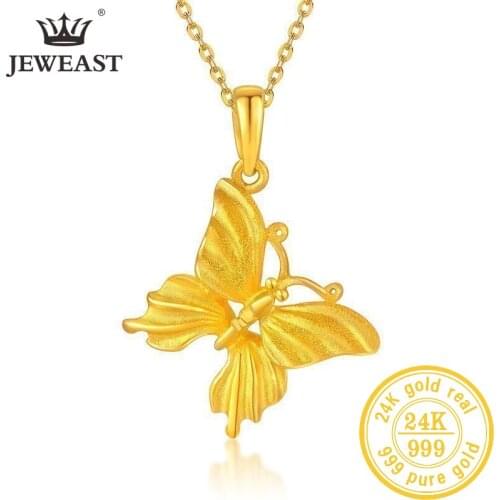 JLZB 24K Pure Gold Pendant Real AU 999 Solid Gold Charm Beautiful Trendy Classic Party Fine Jewelry Hot Sell New 2020