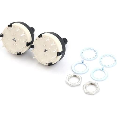 2pc High-quality Single Deck Rotary Switch Band Selector RS26 1 Pole Position 12 Selectable Band Rotary Channel Selector Switch