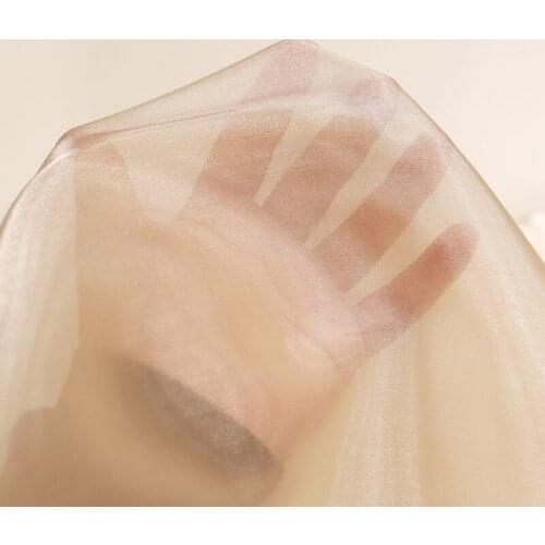 CF810 Khaki Summer Sun-protective Clothing Shirt Long Skirt Womens Clothing Fabric Elegant Breathable Bright Summer Fabrics