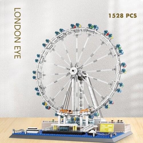 London Eye World Famous Architecture Building Blocks Eiffel Tower Construction Miniature Model Bricks Toys for Children Gifts