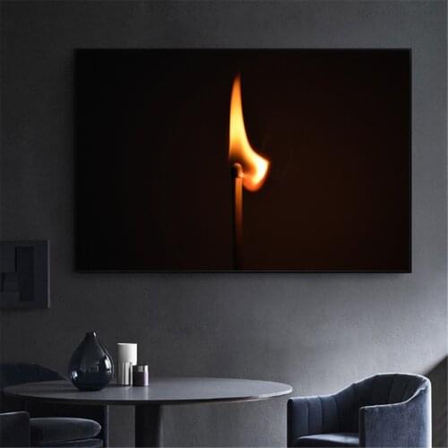 Mystery Dark Modular Pictures Matches Fire Flame Poster Hd Print Canvas Painting Wall Art Home Decoration for Living Room