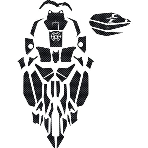 Carbon Fiber Fairing Emblem Sticker Decal Motorcycle Body Full Kits Decoration Sticker For C400X c400x Key version