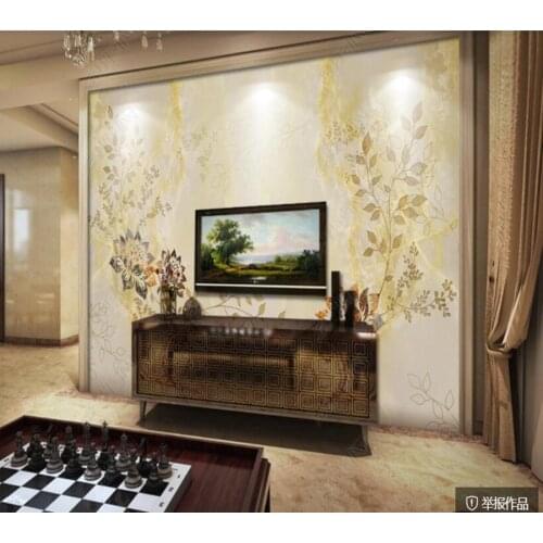 Papel de parede Simple floral parquet marble 3d wallpaper,bedroom KTV bar mural wall decor