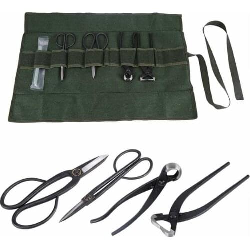 Gardening Scissors And Pliers With Roll Bag For Fruit Trees Branches Cutting Durable Trimming Kit With Canvas Storage Bag