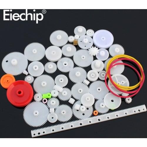 60pcs New Plastic Gear,Single-and Double-gear,Worm Shaft Gear,Transmission gear,for Toy Car DIY Parts/Toy Car Parts